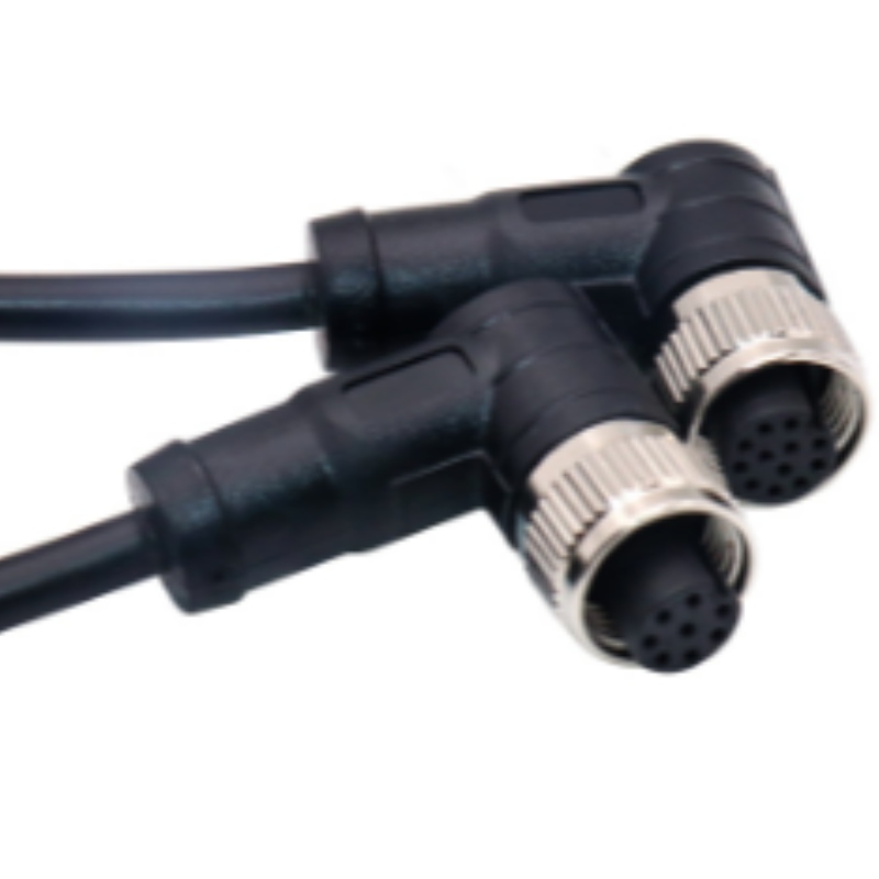 IP68 2-5 PIN-förlängningsvattentät strömkontakt M15 Manlig kvinnlig kabelfiber Fastanslutning